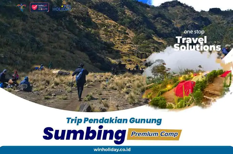 tour pendakian gunung sumbing premium camp