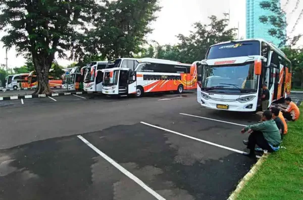 bus pariwisata air suspension Jakarta