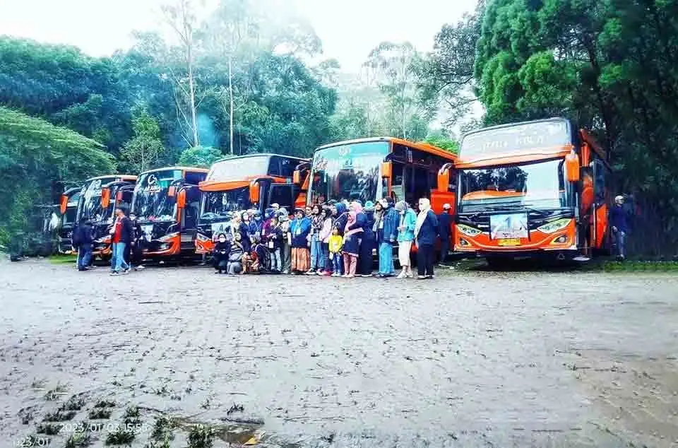 harga sewa bus Bogor Pangandaran 2026