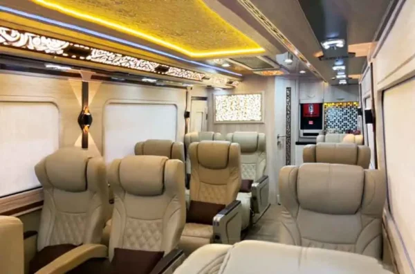 sewa bus di Depok dengan ambient lighting