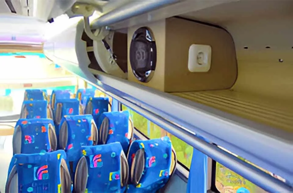 sewa bus executive Jakarta fasilitas USB port