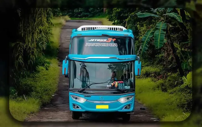interior bus pariwisata yang tahan getaran di rute Bogor