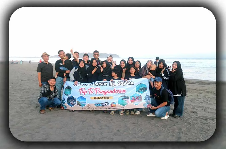 aktivitas gathering perusahaan di Pangandaran
