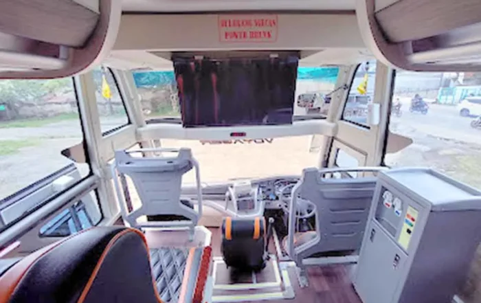 bus pariwisata Bekasi dengan TV LED dan audio premium