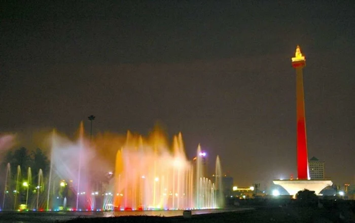 jadwal air mancur menari Monas malam minggu