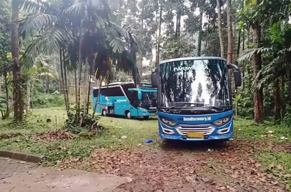 tips sewa bus ke vila Puncak jalan kecil